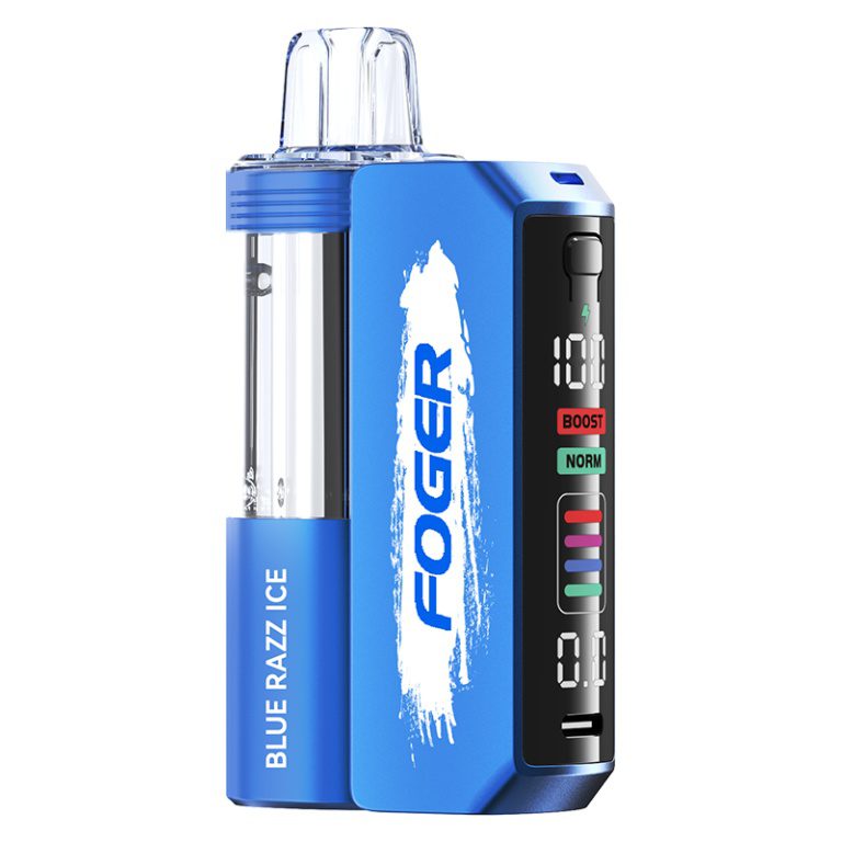 Blue Razz Ice Foger Switch Pro Kit 30K with blue raspberry and ice flavor.