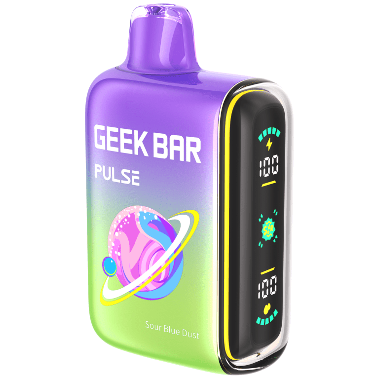 Sour Blue Dust Geek Bar Pulse featuring sweet blueberry and zesty lemonade flavors.