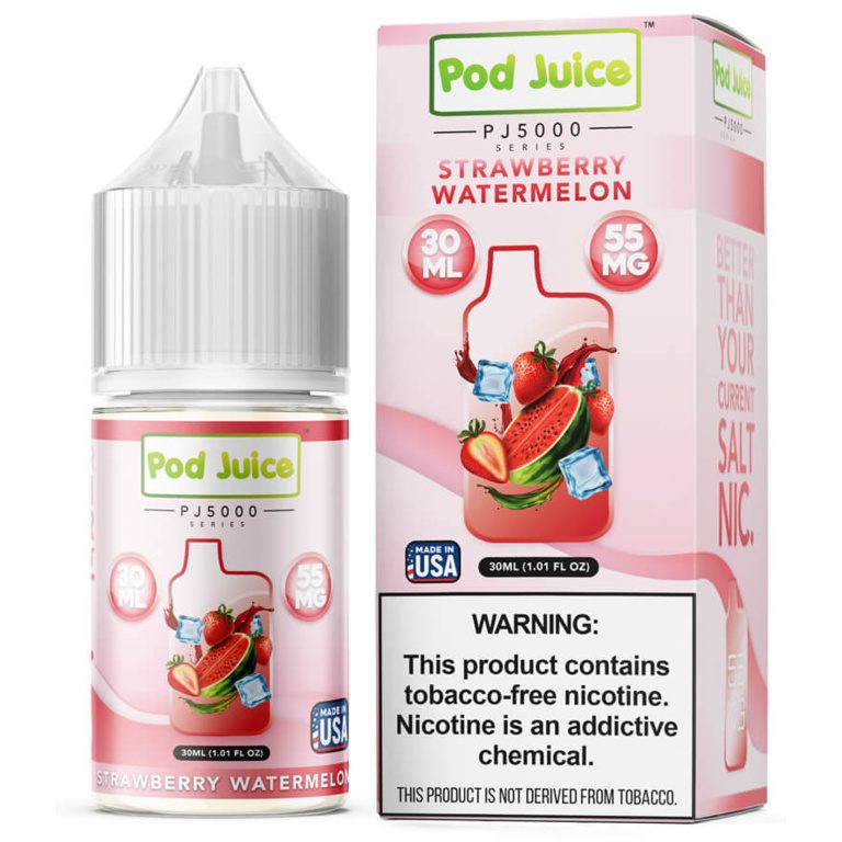 Strawberry Watermelon Pod Juice 30mL bottle featuring a sweet blend of strawberry and watermelon flavors.