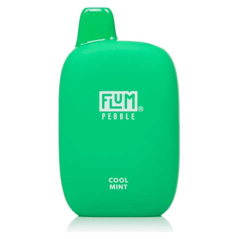 A cool mint-flum_pebble_6000_disposable by Vape4Less.
