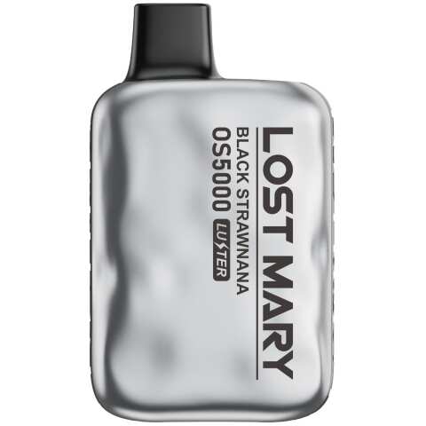 A Black Strawnana Lost Mary LUSTER OS5000 e-liquid vape by Vape4Less.