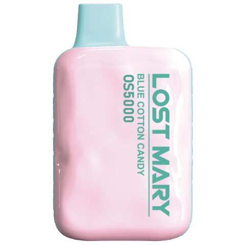 A Blue Cotton Candy Lost Mary OS5000 e-liquid vape by Vape4Less.