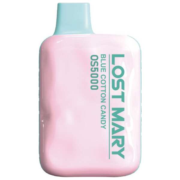 A Blue Cotton Candy Lost Mary OS5000 e-liquid vape by Vape4Less.