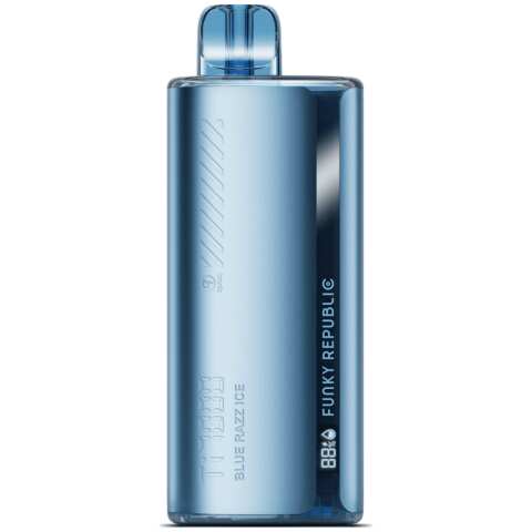 A Blue Razz Ice Funky Republic Ti7000 e-liquid vape by Vape4Less.