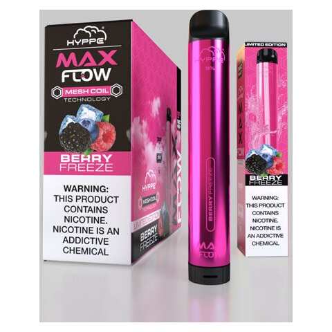 A Berry Freeze Hyppe Max Flow berry freeze flavor e-liquid by Vape4Less.