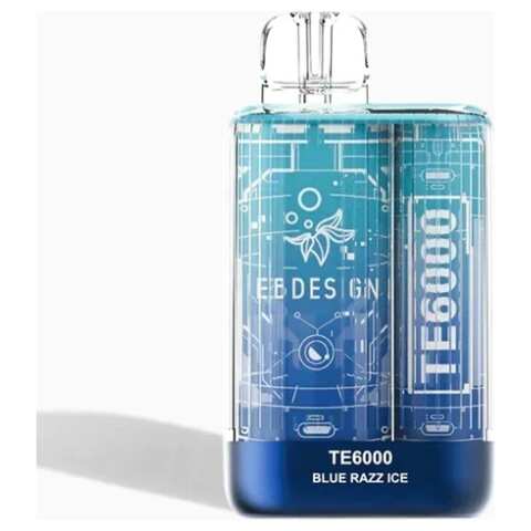 A 3ml Blue razz ice EBdesign TE 6000 by Vape4Less.
