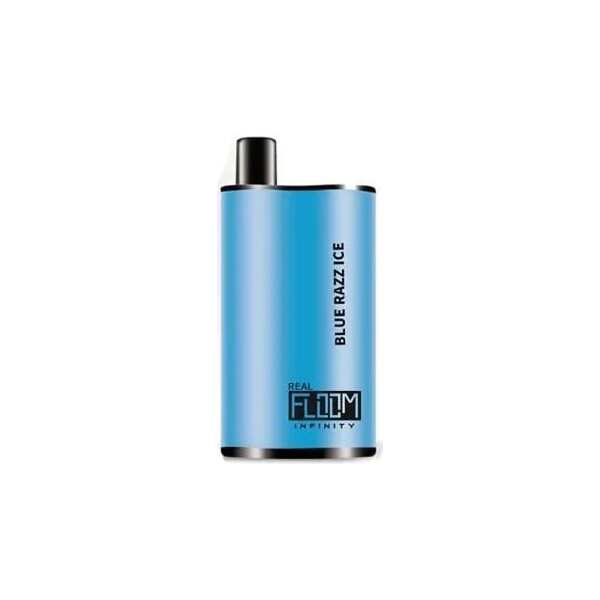 A 12ml Blue Razz Ice Real Floom Infinity 4000 Puffs blue razz ice puffs flavor e-liquid by Vape4Less.