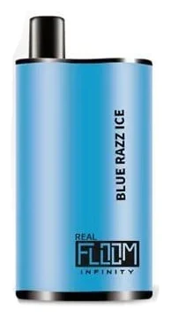 A 12ml Blue Razz Ice Real Floom Infinity 4000 Puffs blue razz ice puffs flavor e-liquid by Vape4Less.