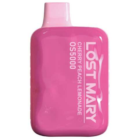 A Cherry Peach Lemonade Lost Mary OS5000 e-liquid vape by Vape4Less.