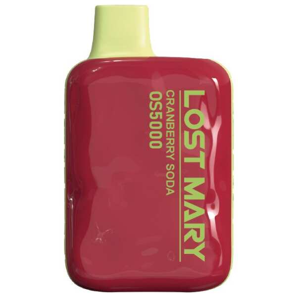 A Cranberry Soda Lost Mary OS5000 e-liquid vape by Vape4Less.
