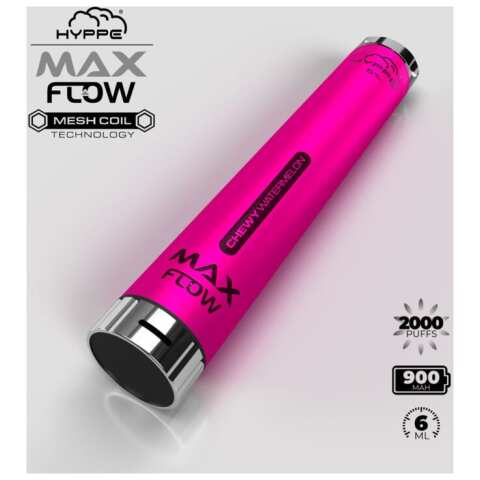 A Chewy Watermelon Hyppe Max Flow chewy watermelon flavor e-liquid by Vape4Less.