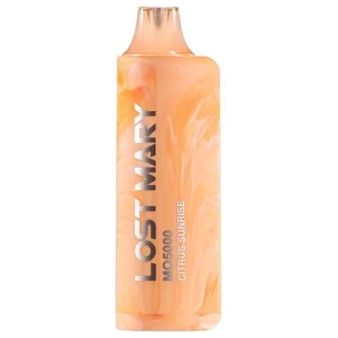 A 5ml Citrus Sunrise Lost Mary MO5000 e-liquid vape by Vape4Less.