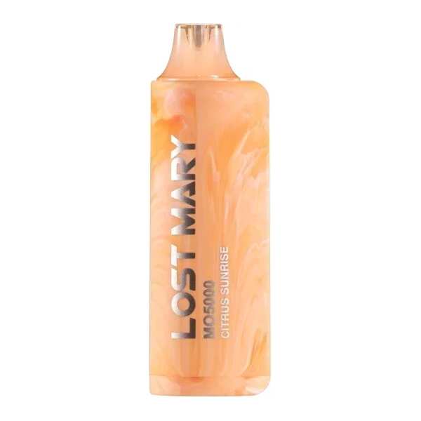 A 5ml Citrus Sunrise Lost Mary MO5000 e-liquid vape by Vape4Less.