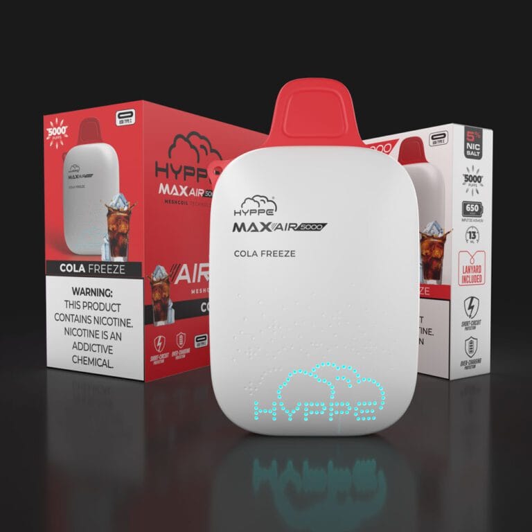 A Cola Freeze Hyppe Max AIR e-liquid vape by Vape4Less.
