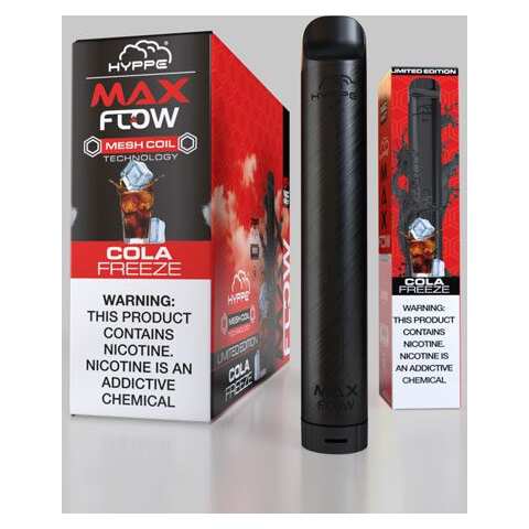 A Cola Freeze Hyppe Max Flow cola freeze flavor e-liquid by Vape4Less.