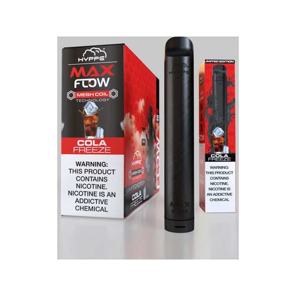 A Cola Freeze Hyppe Max Flow cola freeze flavor e-liquid by Vape4Less.