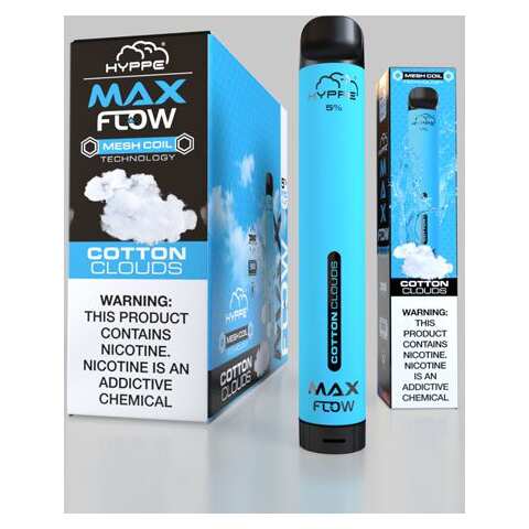 A Cotton Clouds Hyppe Max Flow cotton clouds flavor e-liquid by Vape4Less.