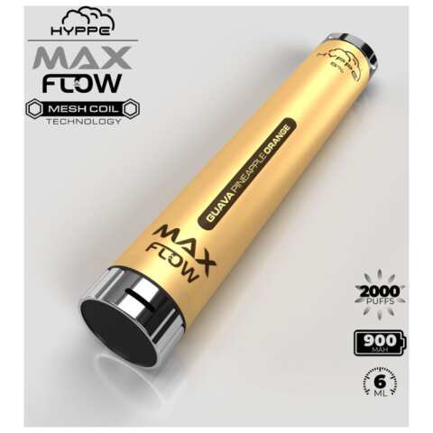 A Guava Pineapple Orange Hyppe Max Flow guava pineapple orange flavor e-liquid by Vape4Less.