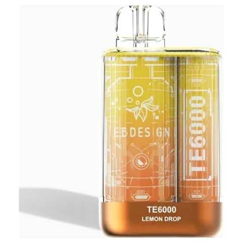 A 3ml Lemon Drop EBdesign TE 6000 by Vape4Less.
