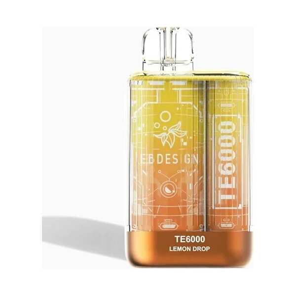 A 3ml Lemon Drop EBdesign TE 6000 by Vape4Less.