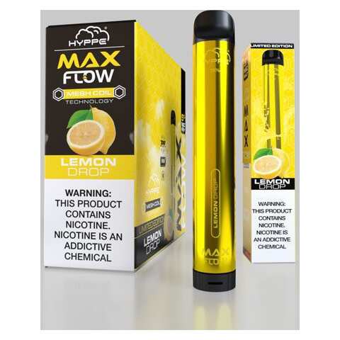 A Lemon Drop Hyppe Max Flow lemon drop flavor e-liquid by Vape4Less.