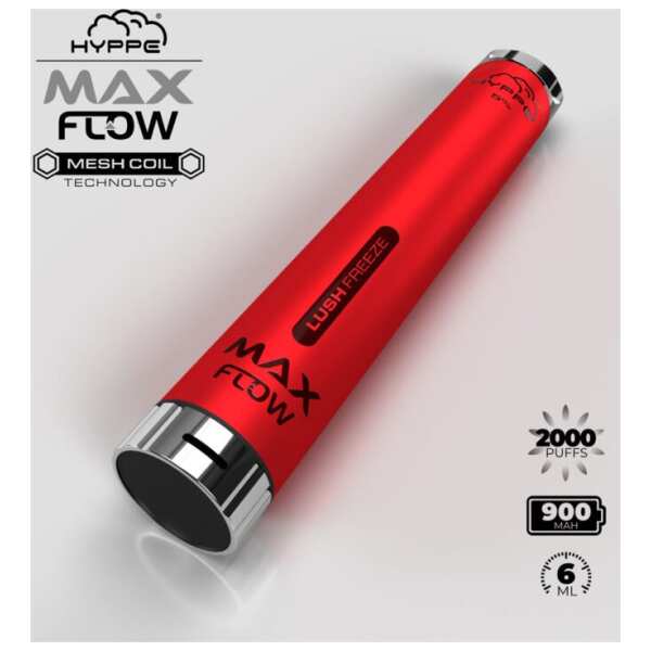 A Lush Freeze Hyppe Max Flow lush freeze flavor e-liquid by Vape4Less.