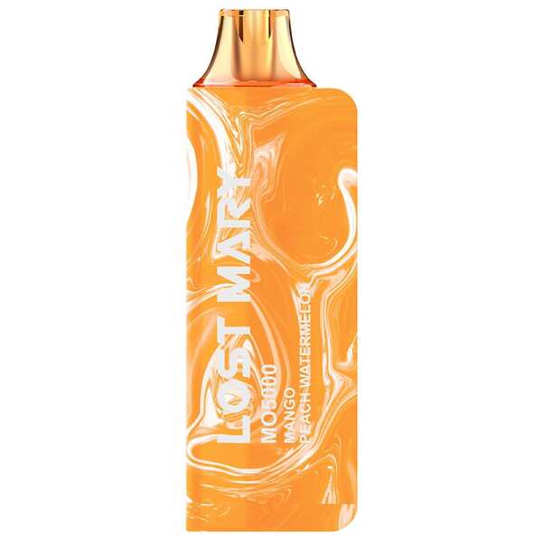 A 5ml Mango Peach Watermelon Lost Mary MO5000 e-liquid vape by Vape4Less.