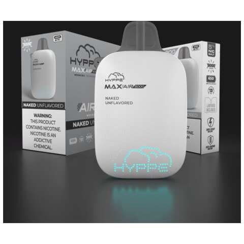 A Naked Hyppe Max AIR e-liquid vape by Vape4Less.