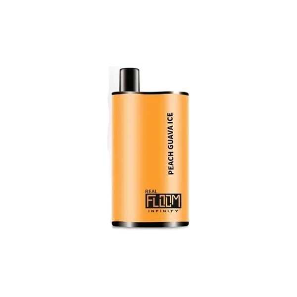 A 12ml Peach Guava Ice Real Floom Infinity 4000 Puffs peach guava ice puffs flavor e-liquid by Vape4Less.
