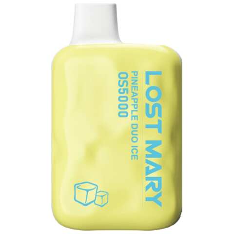 A Pineapple Duo Ice Lost Mary OS5000 e-liquid vape by Vape4Less.