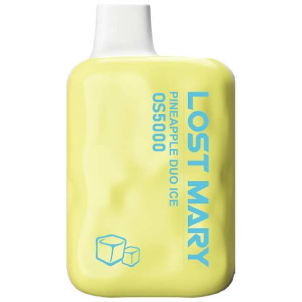 A Pineapple Duo Ice Lost Mary OS5000 e-liquid vape by Vape4Less.
