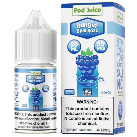 A 30ml bottle of Pod-Juice-DUO-Mockup-BBR-30ml by Vape4Less.