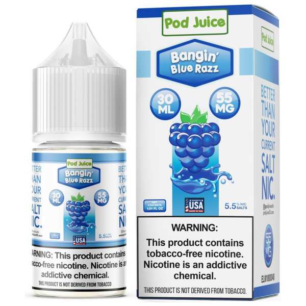 A 30ml bottle of Pod-Juice-DUO-Mockup-BBR-30ml by Vape4Less.