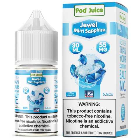 A 30ml bottle of Pod-Juice-DUO-Mockup-JMINS-30ml by Vape4Less.