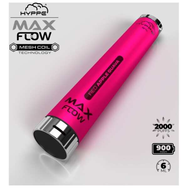 A Red Apple Guava Hyppe Max Flow red apple guava flavor e-liquid by Vape4Less.