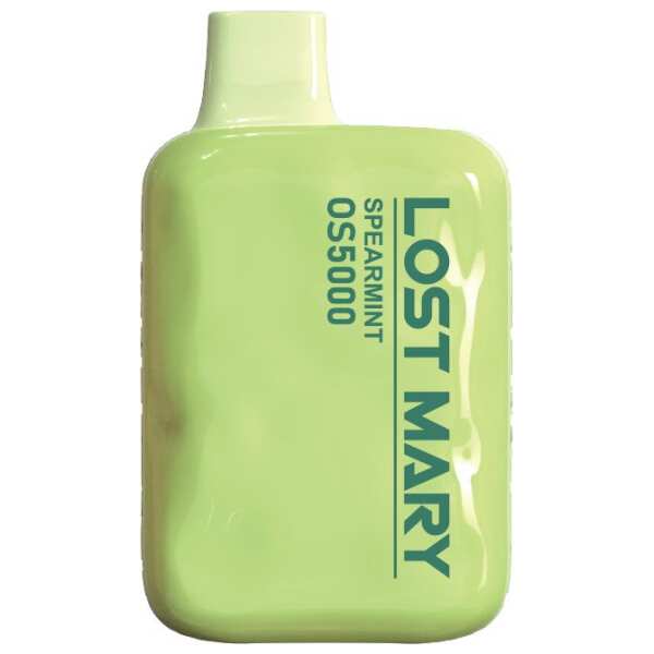 A Spearmint Lost Mary OS5000 e-liquid vape by Vape4Less.
