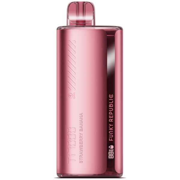 A Strawberry Banana Funky Republic Ti7000 e-liquid vape by Vape4Less.