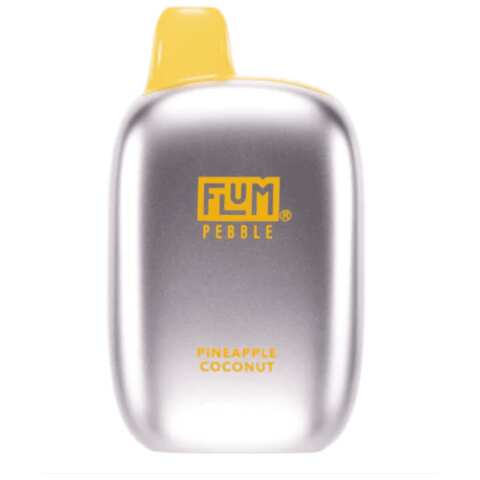 A Pineapple Coconut Flum Pebble e-liquid vape by Vape4Less.