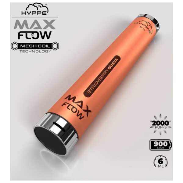 A Strawberry Guava Hyppe Max Flow strawberry guava flavor e-liquid by Vape4Less.
