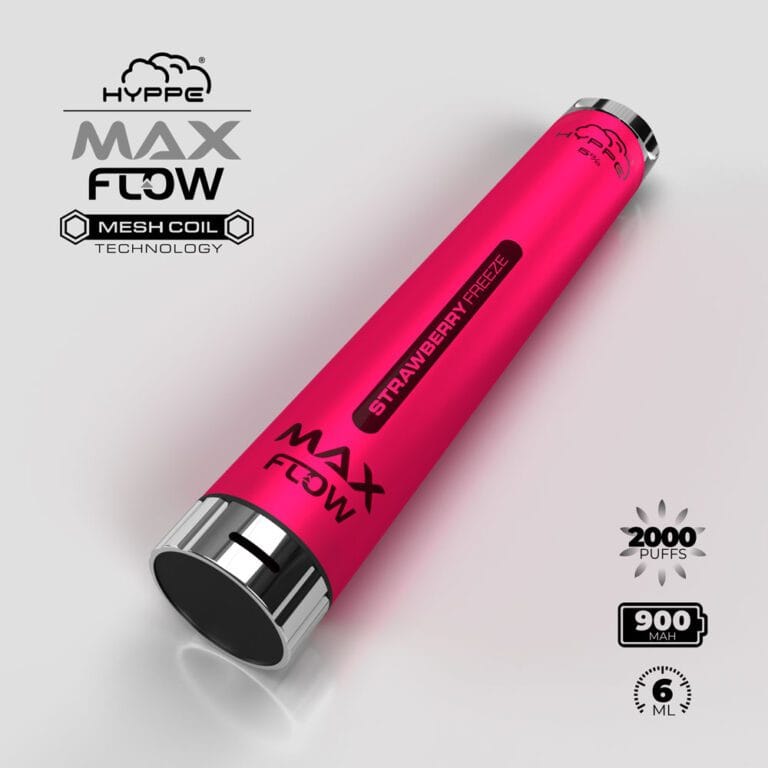 A Strawberry Freeze Hyppe Max Flow strawberry freeze flavor e-liquid by Vape4Less.