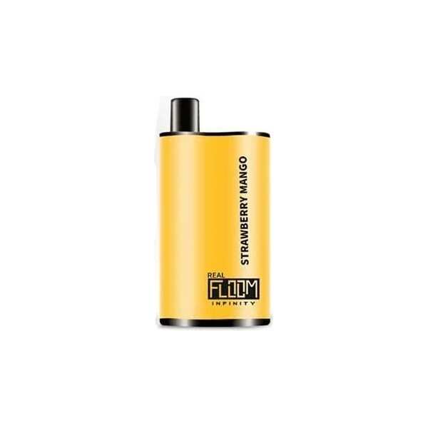 A 12ml Strawberry Mango Real Floom Infinity 4000 Puffs strawberry mango puffs flavor e-liquid by Vape4Less.