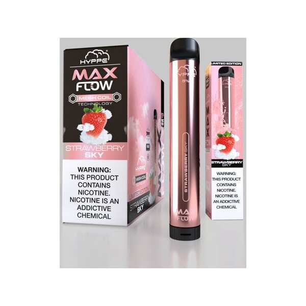 A Strawberry Sky Hyppe Max Flow strawberry sky flavor e-liquid by Vape4Less.