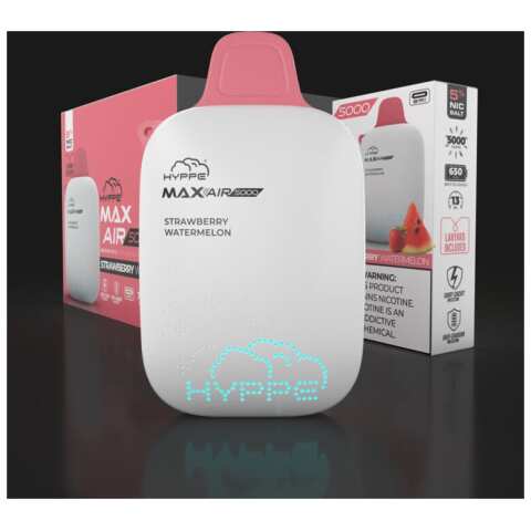 A Strawberry Watermelon Hyppe Max AIR e-liquid vape by Vape4Less.