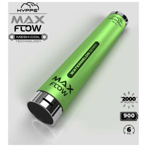 A Watermelon Berry Hyppe Max Flow watermelon berry flavor e-liquid by Vape4Less.