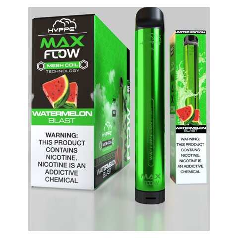 A Watermelon Blast Hyppe Max Flow watermelon blast flavor e-liquid by Vape4Less.