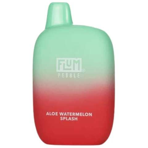 An Aloe Watermelon Splash Flum Pebble e-liquid vape by Vape4Less.