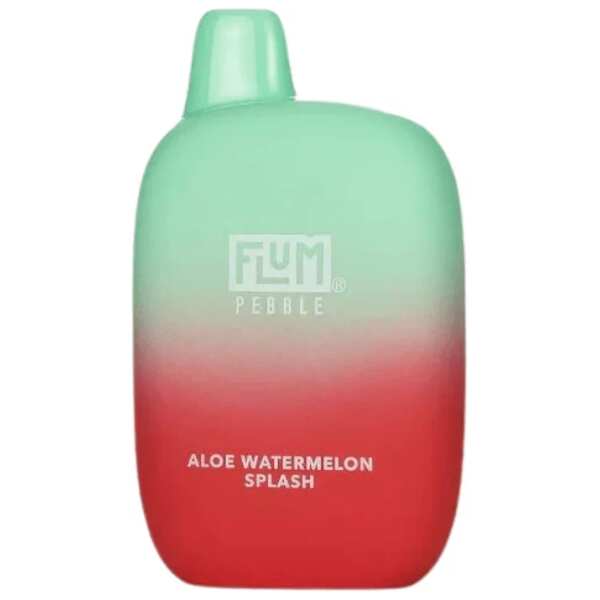 An Aloe Watermelon Splash Flum Pebble e-liquid vape by Vape4Less.