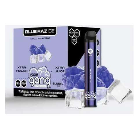 A Blue Razz Ice Gang XL e-liquid vape by Vape4Less.