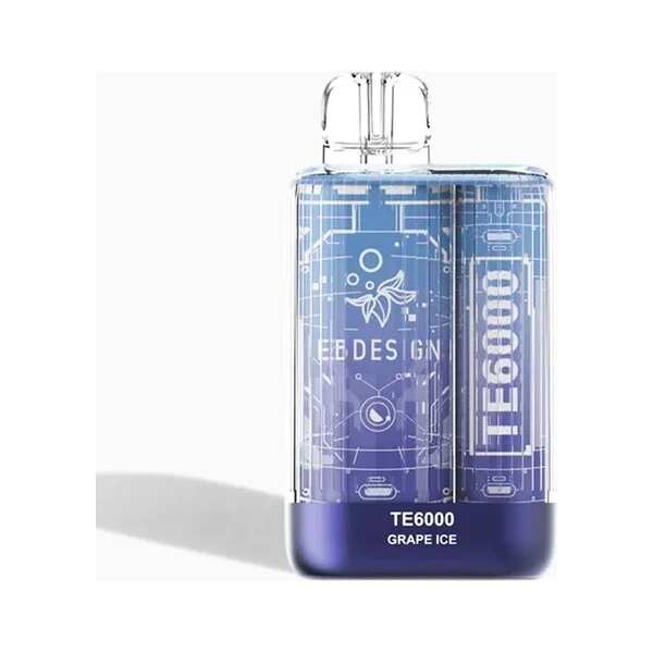 A 3ml Grape Ice EB TE6000 disposable vape flavor by Vape4Less.