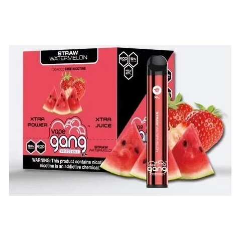 A Straw Watermelon Gang XL e-liquid vape by Vape4Less.